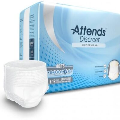 43549 Attends Discreet Men’s Underwear, large, X-large, case of 72