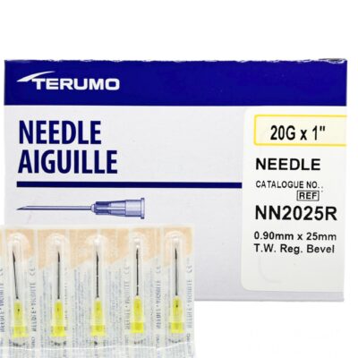 Terumo Hypodermic Needle 20G X 1″ RB TW Clear Hub (100pcs/Box)