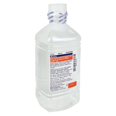 Baxter NaCl 0.9% Sodium Chloride Irrigation 1000 ml JF7124 (1 Case – 12 Bottles)