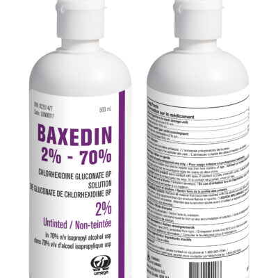 Baxedin Chlorhexidine Gluconate 2% w/v with Isopropyl Alcohol 70% v/v 500ml Untinted L0000017