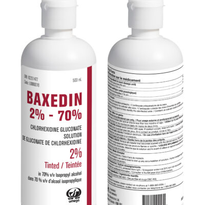 Baxedin Chlorhexidine Gluconate 2% w/v with Isopropyl Alcohol 70% v/v 500ml Tinted L0000018